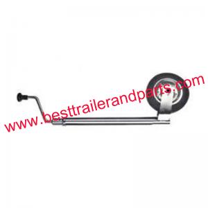 42mm Jockey Wheel With 200*50mm Rubber Wheel Metal Rim