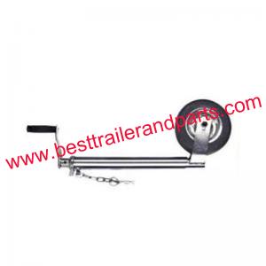 48mm Jockey Wheel With 200*50mm Rubber Wheel Metal Rim