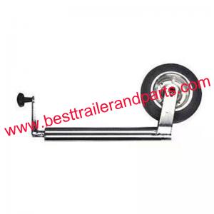 48mm Jockey Wheel With 200*50mm Rubber Wheel Metal Rim