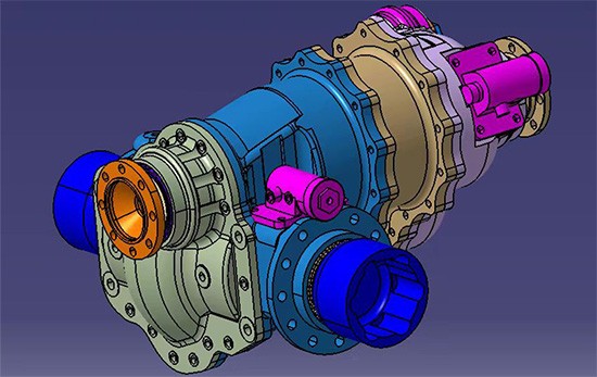 6x6 8x8 7-9T through bridge main reducer assembly 