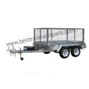 8*5 tandem axle box trailer with cage