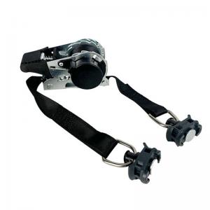 AUTOMATIC RETRACTABLE TIE DOWN STRAPS RATCHET LASHING BELT WITH SINGLE STUD FITTING