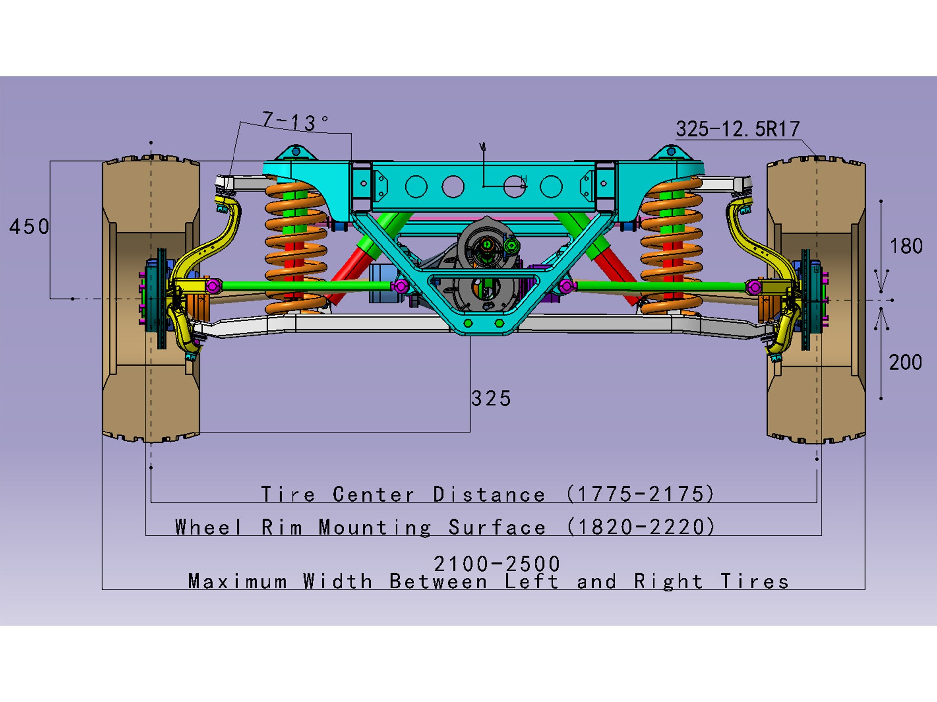 Mid Axle Independent Suspension 350 